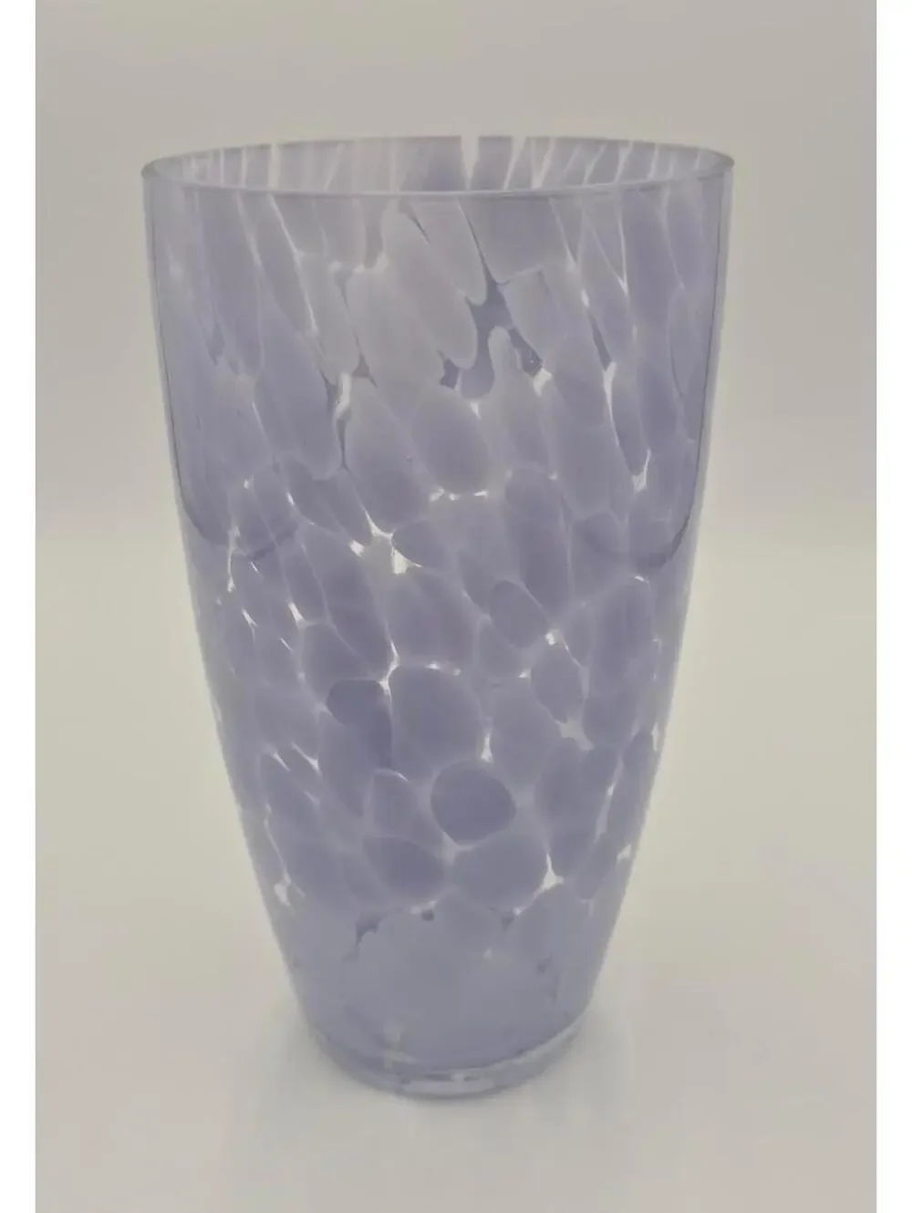 Hand-Blown Lavender Frit Art Glass Vase – Studio Glass Pebble Pattern Vase